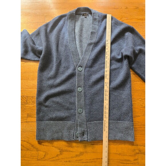 Allbirds 'The Cardi' 100% Merino Wool Blue Cardigan Sweater Mens Size XXL - Picture 7 of 8